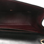 Lambskin Chevron Quilted Mini Square Flap Black