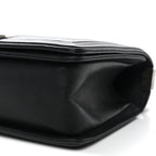 Lambskin Chevron Quilted Medium Boy Flap Black