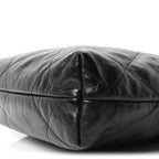 Shiny Calfskin Quilted Small Chanel 22 Black