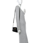 Calfskin Matelasse Mini GG Marmont Chain Shoulder Bag Black