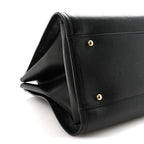 Caviar Small Studded Deauville Tote Black