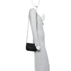 Lambskin Quilted Wallet On Chain WOC Black