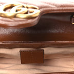 Azalea Calfskin Matelasse Diagonal Super Mini GG Marmont Shoulder Bag Cuir