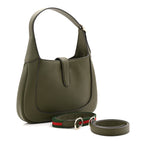 Sea Calfskin Web Medium Jackie 1961 Hobo Dark Green