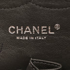 Caviar Quilted Jumbo Double Flap Grey