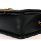 Calfskin Quilted Small Boy Flap Black
