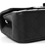 Lambskin Quilted Mini Rectangular Flap So Black