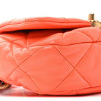 Goatskin Quilted Chanel 19 Waist Bag Orange