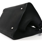 Matte Grained Calfskin Soft Margaux 15 Black