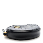 Calfskin Matelasse GG Marmont Round Wrist Wallet Black