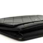 Lambskin Quilted Wallet On Chain WOC Black