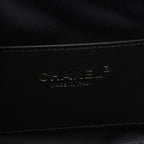 Washed Denim Quilted Mini Chanel 25 Handbag Black