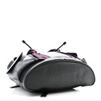 Soft GG Supreme Monogram Calfskin Web Double Buckle Backpack Black