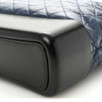 Aged Calfskin Quilted Large Gabrielle Hobo Navy Black