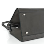 Polished Saddle Calfskin Soft Margaux 10 Bag Koala Grey