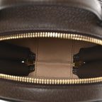 GG Supreme Monogram Top Handle Web Mini Ophidia Round Shoulder Bag Brown
