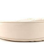 Calfskin Matelasse Chevron Mini GG Marmont Half Moon Hobo Mystic White