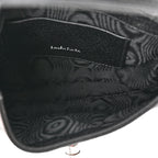 X BALENCIAGA BB Monogram Calfskin Web Mini Jackie 1961 Hobo Black