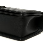 Caviar Quilted Medium Boy Flap Black
