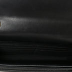 Lambskin Quilted Trendy CC Wallet On Chain WOC Black
