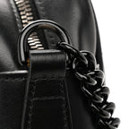 Calfskin Matelasse Monochrome Small GG Marmont Chain Shoulder Bag Black