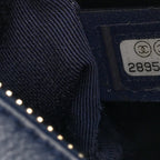 Aged Calfskin Quilted Small Gabrielle Hobo Navy
