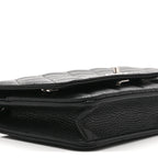 Caviar Quilted CC Turnlock Wallet On Chain WOC Black