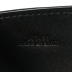 Grained Calfskin Vertical Bi-fold Wallet Black