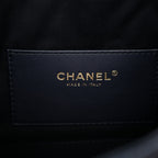 Denim Quilted Mini Chanel 25 Handbag Dark Blue