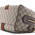 GG Supreme Monogram Web Small Ophidia Top Handle Bag Beige Ebony