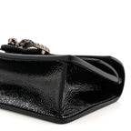 Crinkled Patent Super Mini Dionysus Shoulder Bag Black