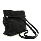 Calfskin Mini Flamenco Knot Clutch Black