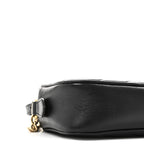 Calfskin Matelasse Mini GG Marmont Chain Shoulder Bag Black