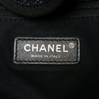 Woven Straw Raffia Large Deauville Tote Black