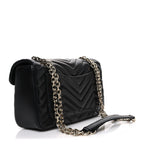 Lambskin Matelasse Medium GG Marmont Shoulder Bag Black