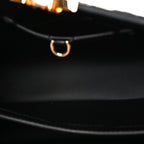 Calfskin Since 1854 Embroidered Capucines PM Black