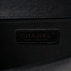 Lambskin Quilted Medium Boy Flap Black