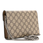GG Supreme Monogram Mini Dionysus Chain Wallet Beige Taupe