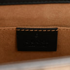 GG Supreme Monogram Calfskin Small Padlock Shoulder Bag Beige Black Cuir
