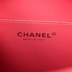 Caviar Quilted CC North South Filigree Vanity Case Pink