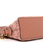 Monogram Textured Dollar Calfskin Small Ophidia Dome Shoulder Bag Cloche Rose Pink