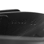 Calfskin Petal Belt Flat Sandal 36 Black
