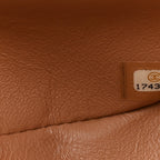 Patent Quilted Jumbo Double Flap Light Brown