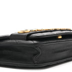 Calfskin Quilted Enchained Wallet On Chain WOC Black