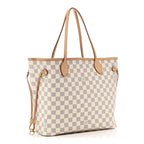 Damier Azur Neo Neverfull MM Rose Ballerine