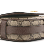 GG Supreme Monogram Web Mini Ophidia Flap Shoulder Bag Brown