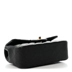 Caviar Quilted Mini Top Handle Rectangular Flap Black