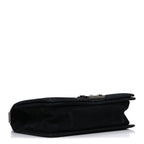 Bullskin Suede Caviar Quilted Medium Boy Flap Black
