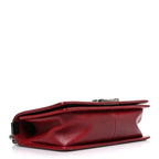 Caviar Quilted Medium Boy Flap Dark Red