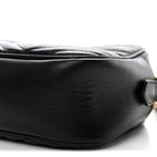 Calfskin Matelasse Small GG Marmont Chain Shoulder Bag Black